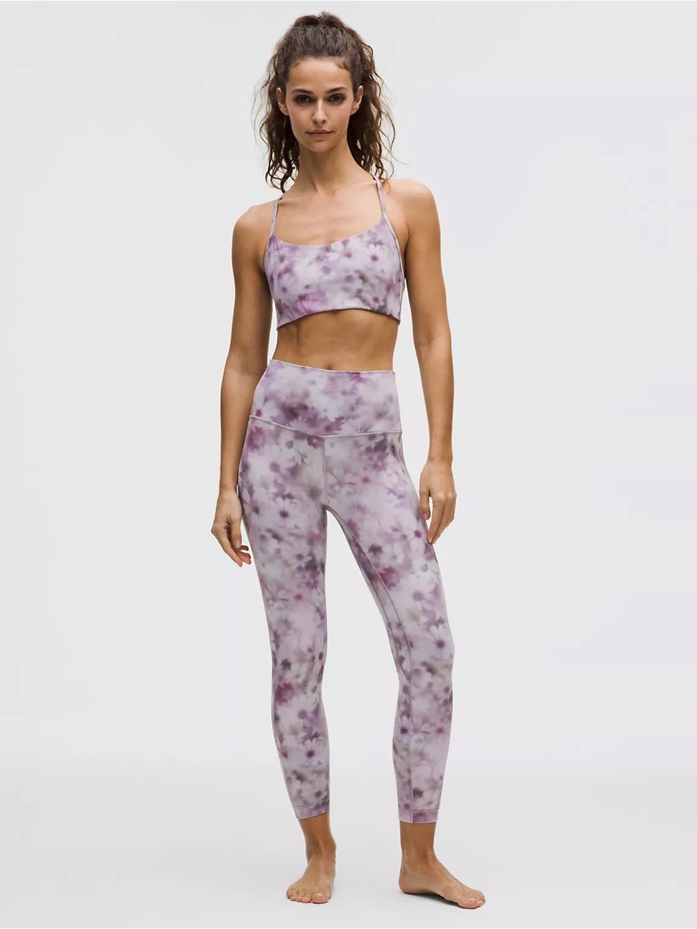 Lululemon daisy Tie-Dye Wireless Sports Bra and Legging Set - Picture 1 of 8